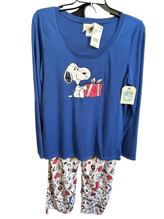 Women’s Munki Munki 2 Piece Matching Snoopy Pajama Set Large