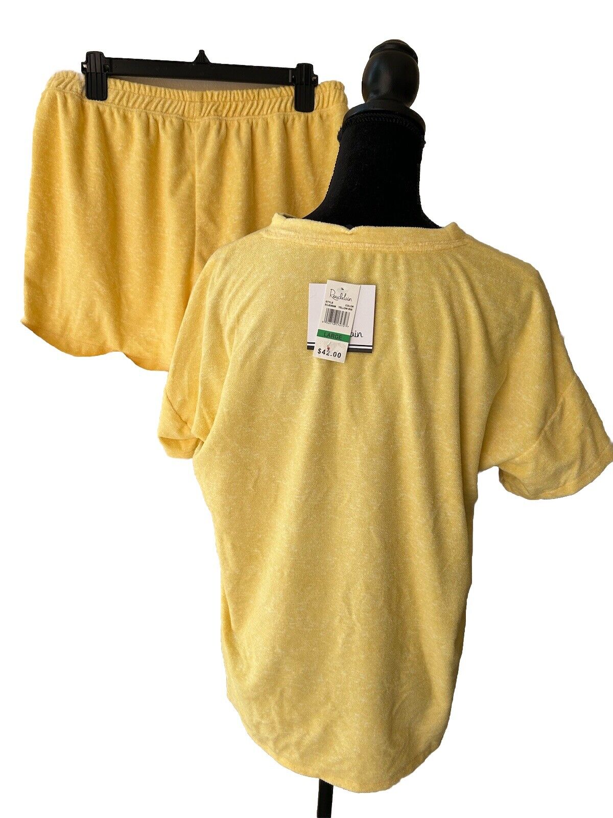Roudelain Ultra Soft 2-Piece T-Shirt & Shorts Sleepwear Pajama Set Small