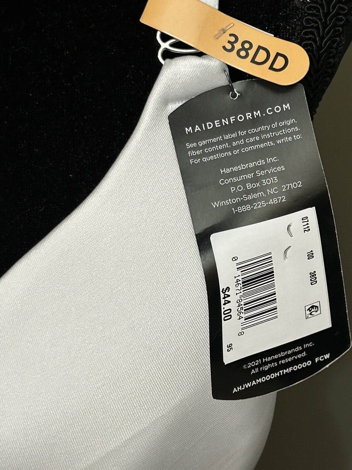 Maidenform Racerback Fab Fit Lace Trim Smoothing Underwire Bra White