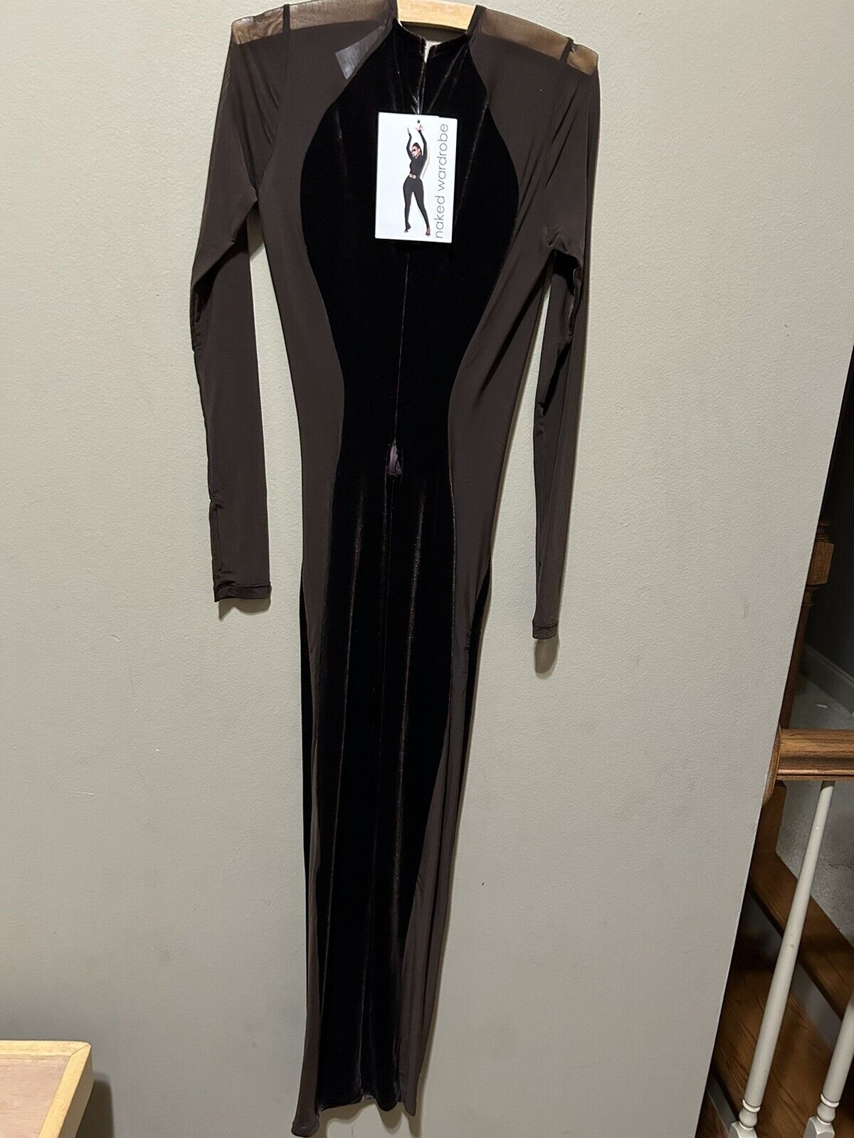 Naked Wardrobe Women’s Two Tone Brown Small Jump Suite Retails $118.00