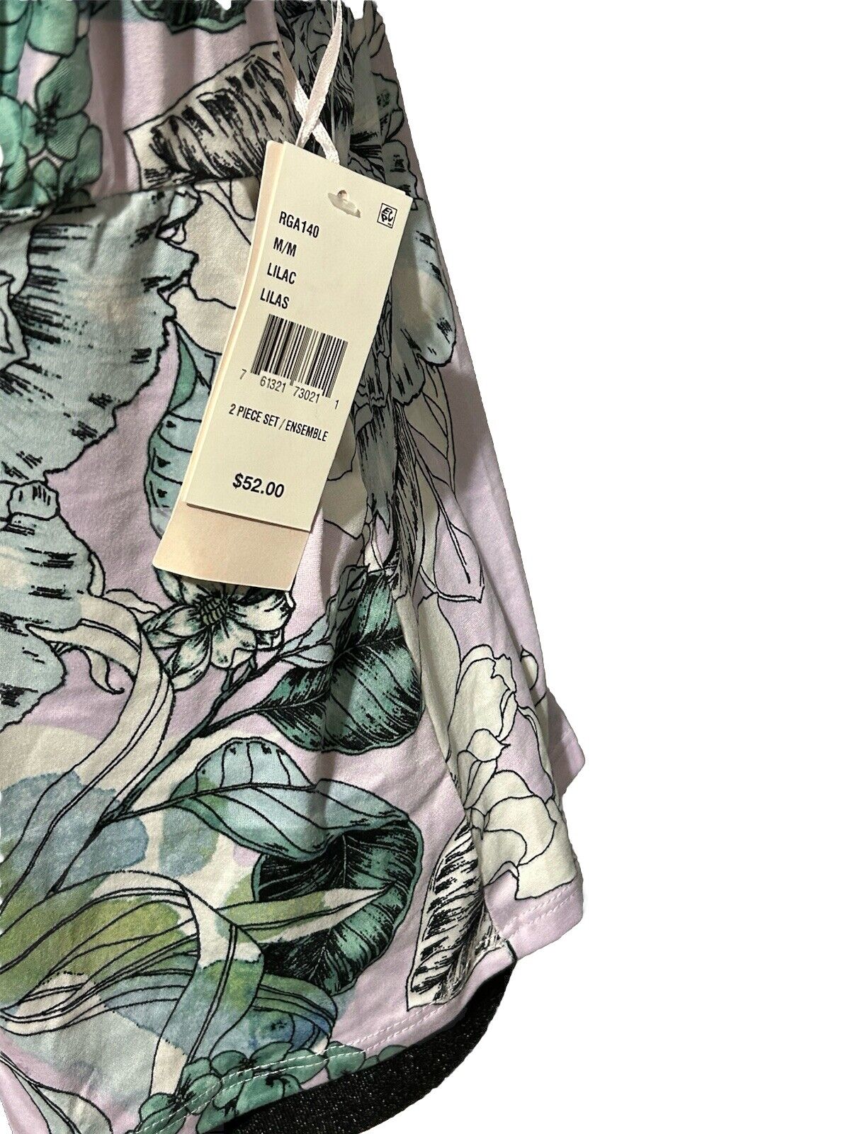 Linea Donatella Palm Garden Cami & Cropped Pants Pajama 2 Piece Set