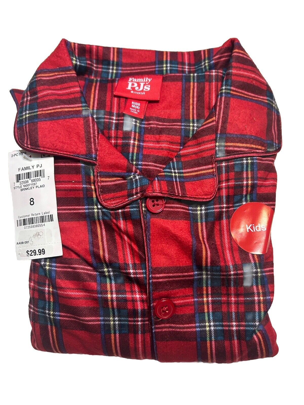 Christmas Xmas Holiday Kids Brinkley 2 Piece Family Pajama Set
