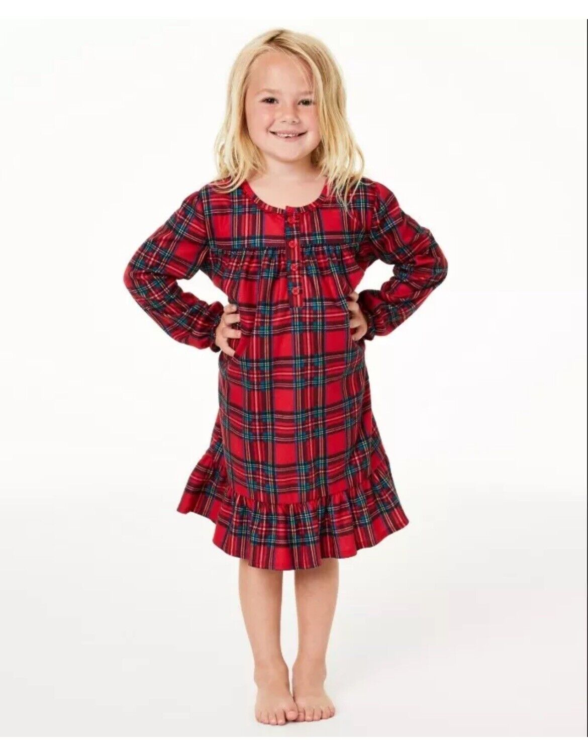 Christmas Xmas Holiday Brinkley Girls Red Night Gown