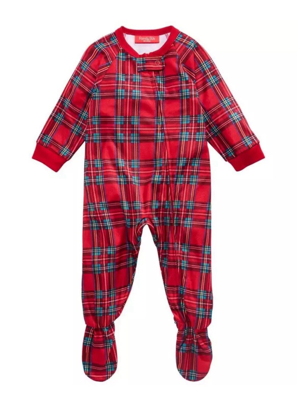 Christmas Holiday Brinkley Plaid Toddler Footed Pajamas Pre-packaged