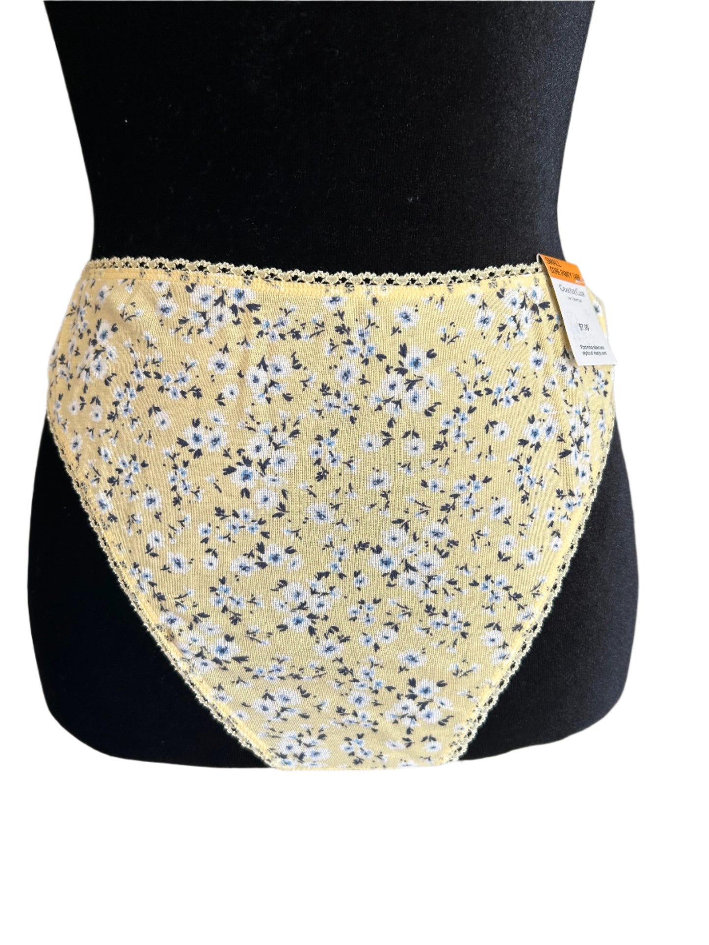 Charter Club Women’s 2 Piece Panty Briefs Set Navy Blue/Yellow