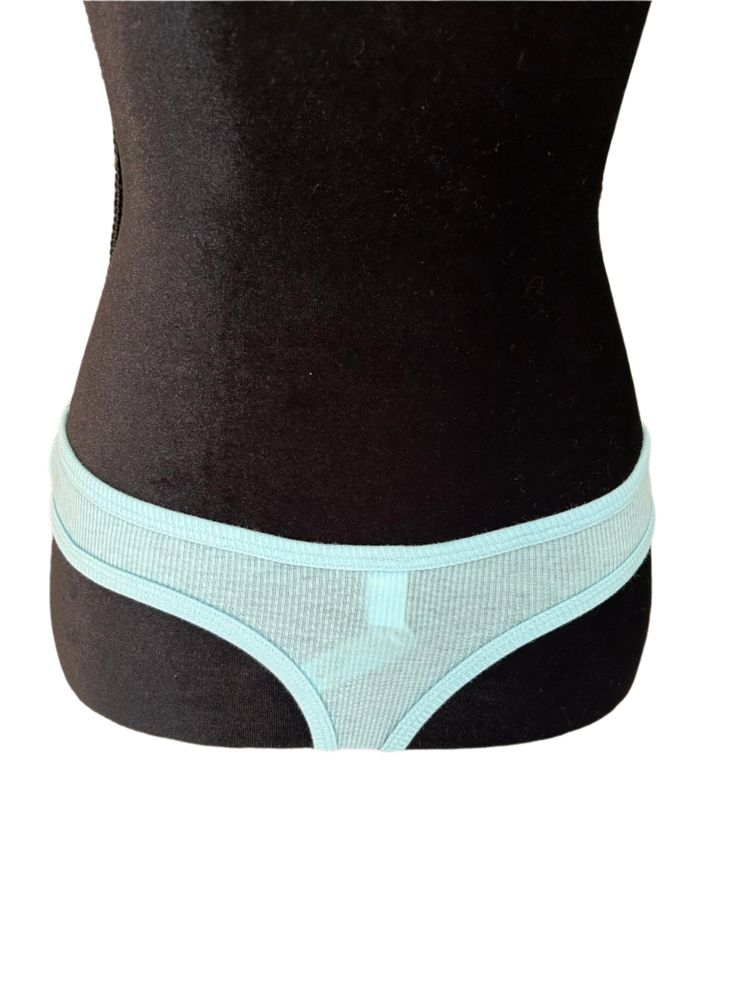 Jenni Women’s 2 Piece Ribbed Thong Panty Set NWT Blue And Beige