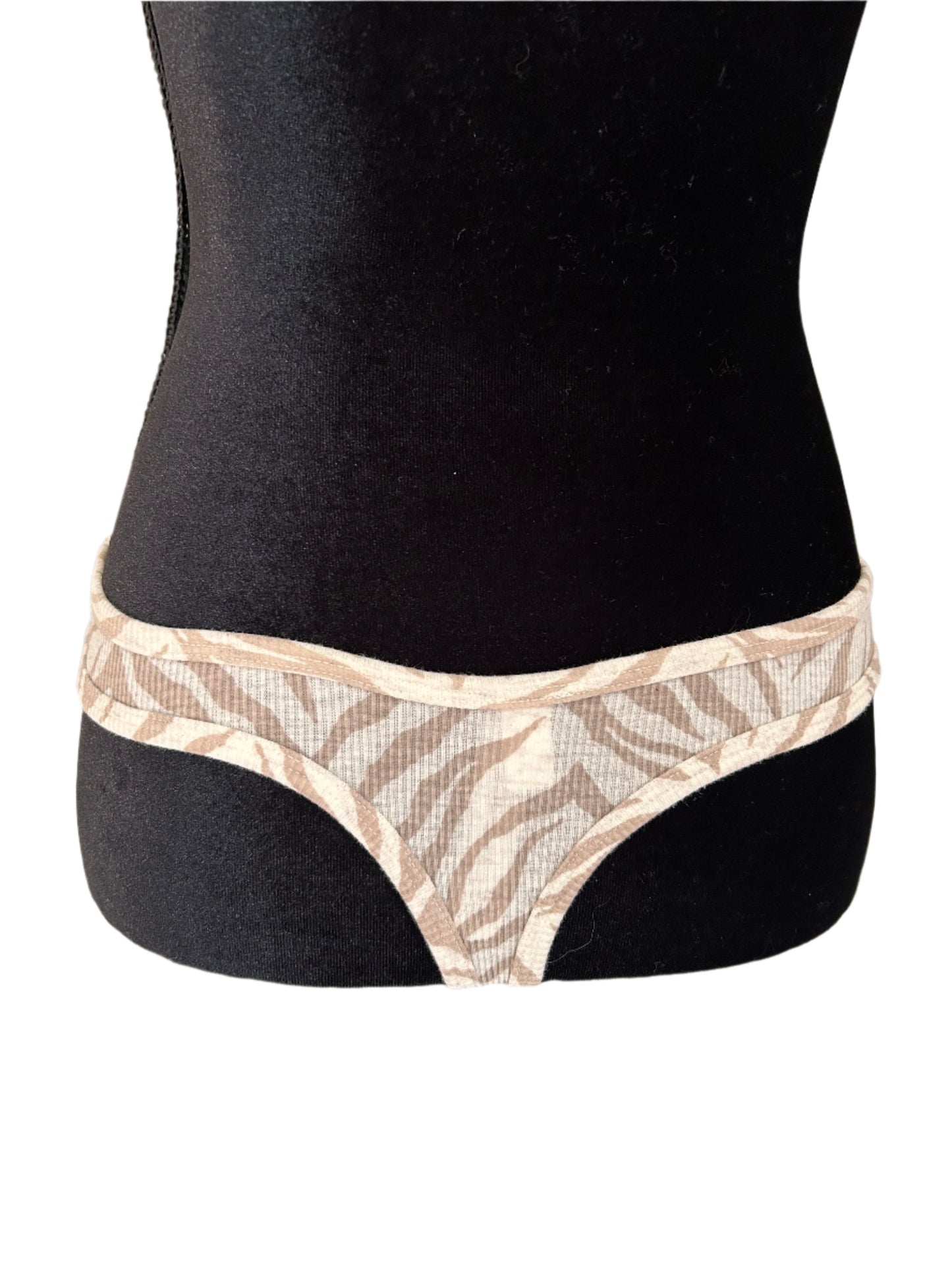 Jenni Women’s 2 Piece Ribbed Thong Panty Set NWT Blue And Beige