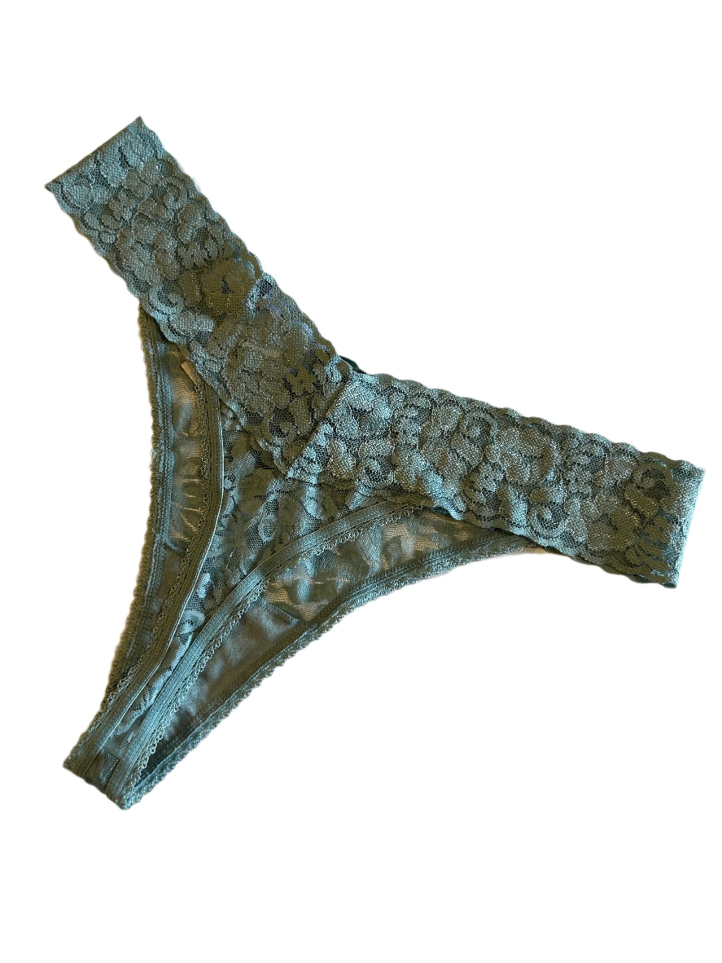 INC International Concepts Women's Lace Thongs BLUE AMAZONITE