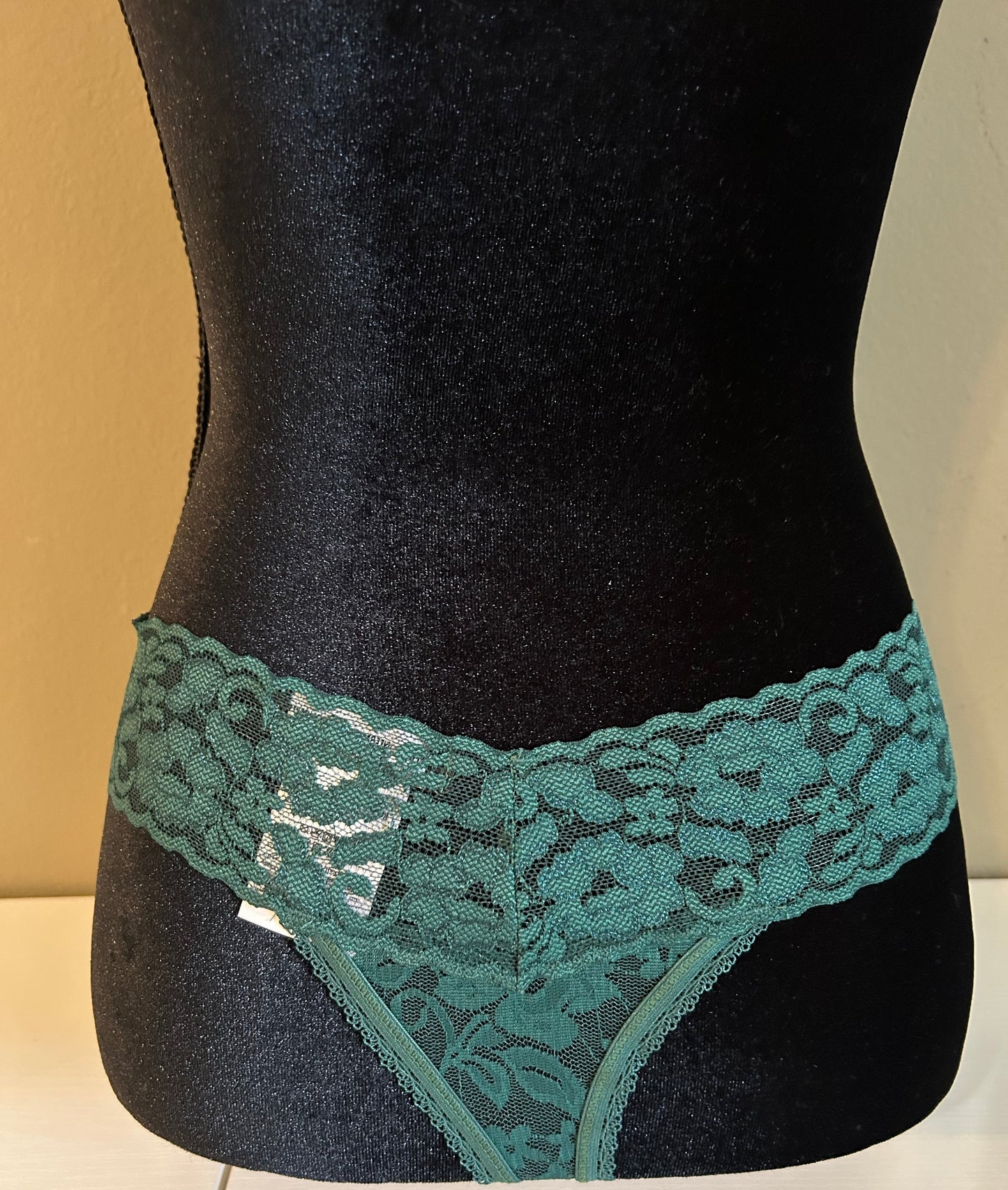 INC International Concepts Women's Lace Thongs DARK FOREST