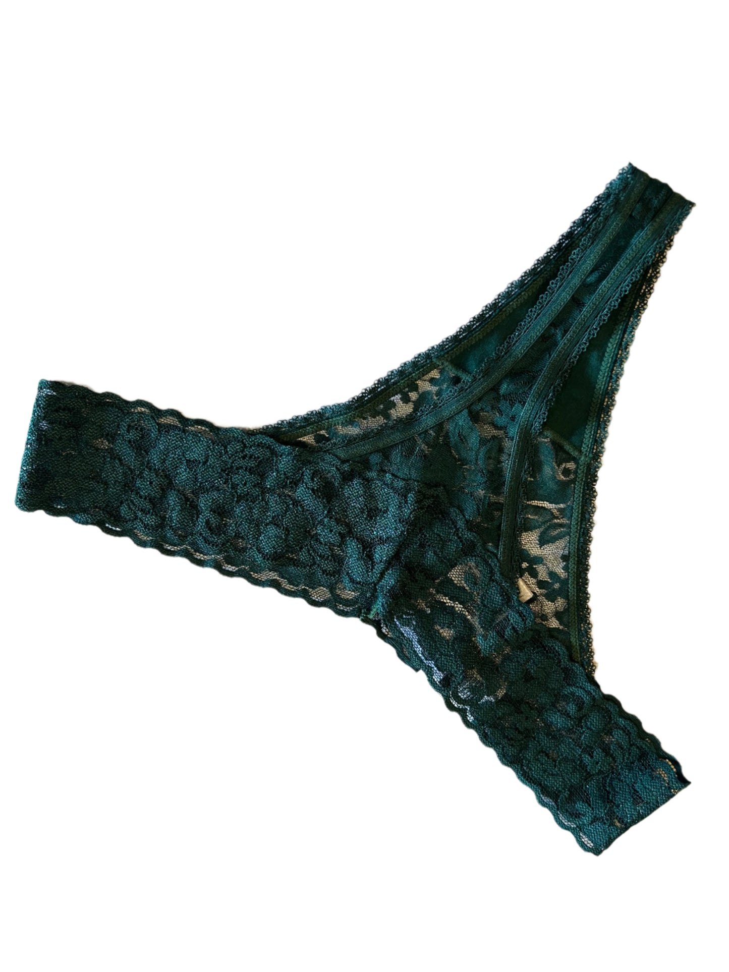 INC International Concepts Women's Lace Thongs DARK FOREST