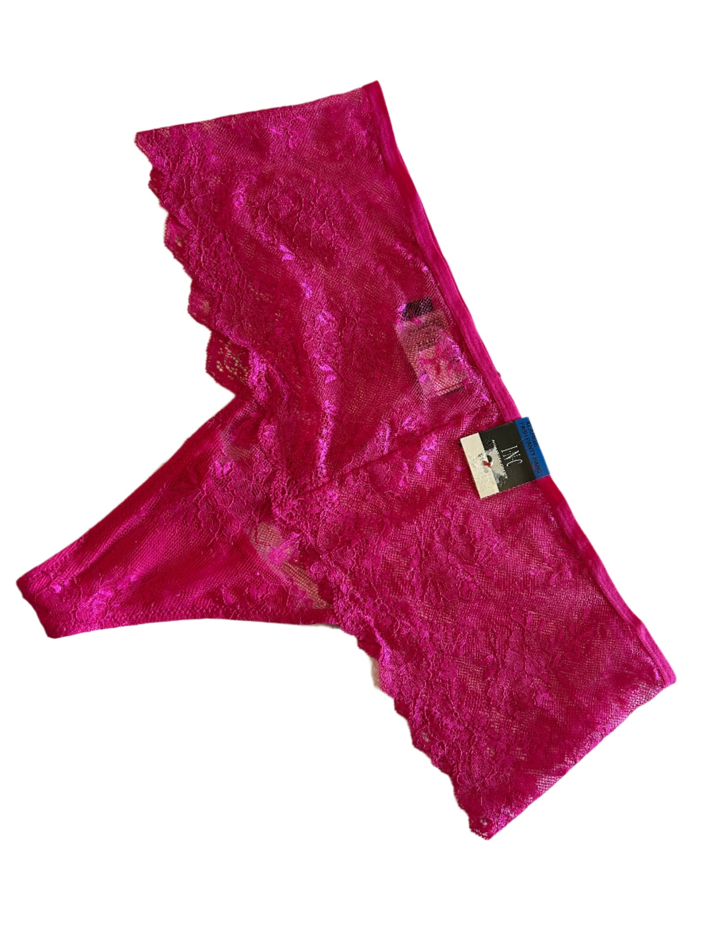 INC Women's XL Jazzy Pink Full Lace Thongs