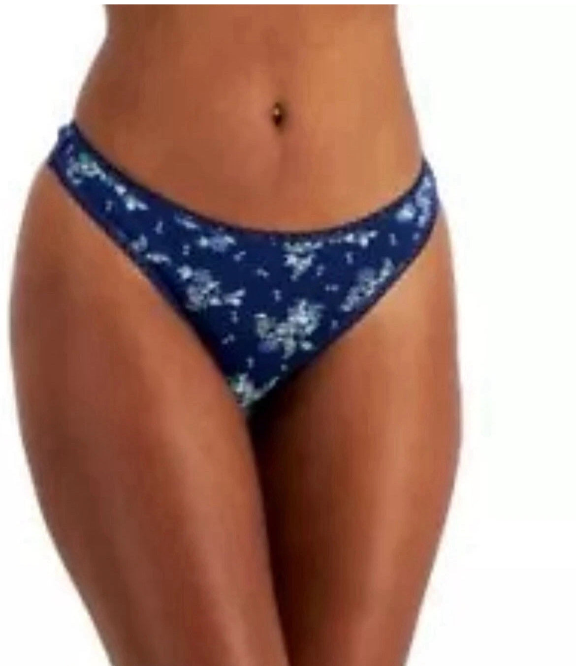 Charter Club Women’s 2 Piece Thong Panty Set NWT Gray Stripes and Blue Paisley