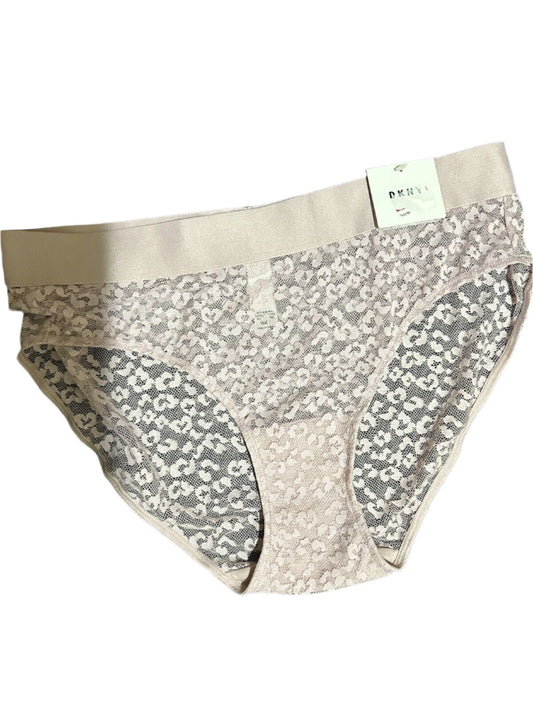 DKNY Women’s Beige Large Lace Panty