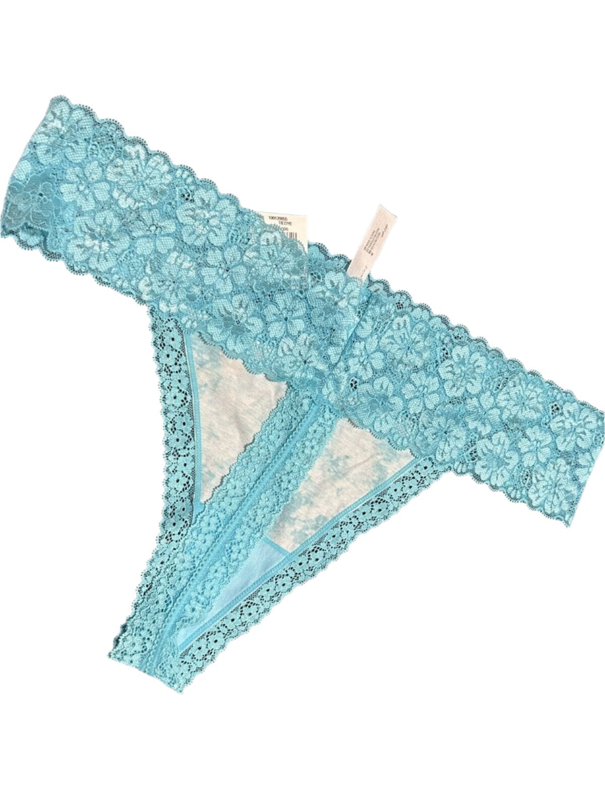 Jenni Women’s Lace Underwear Panty Blue Thong