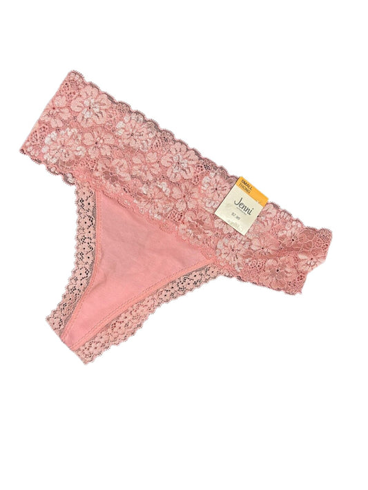 Jenni Women’s Pink Fun Lace High Waist Underwear Thong