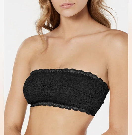 Jenni Women's Lace Removable-Strap Bandeau Bra Black