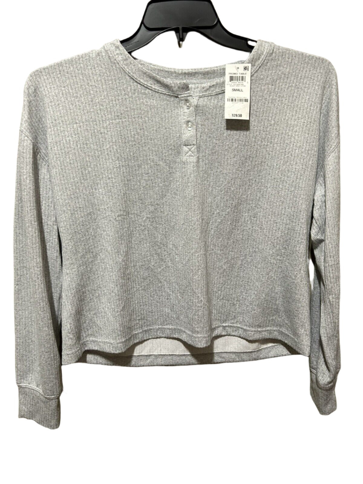 Jenni Women’s Long Sleeve Grey Heather Pajama Super Soft Top