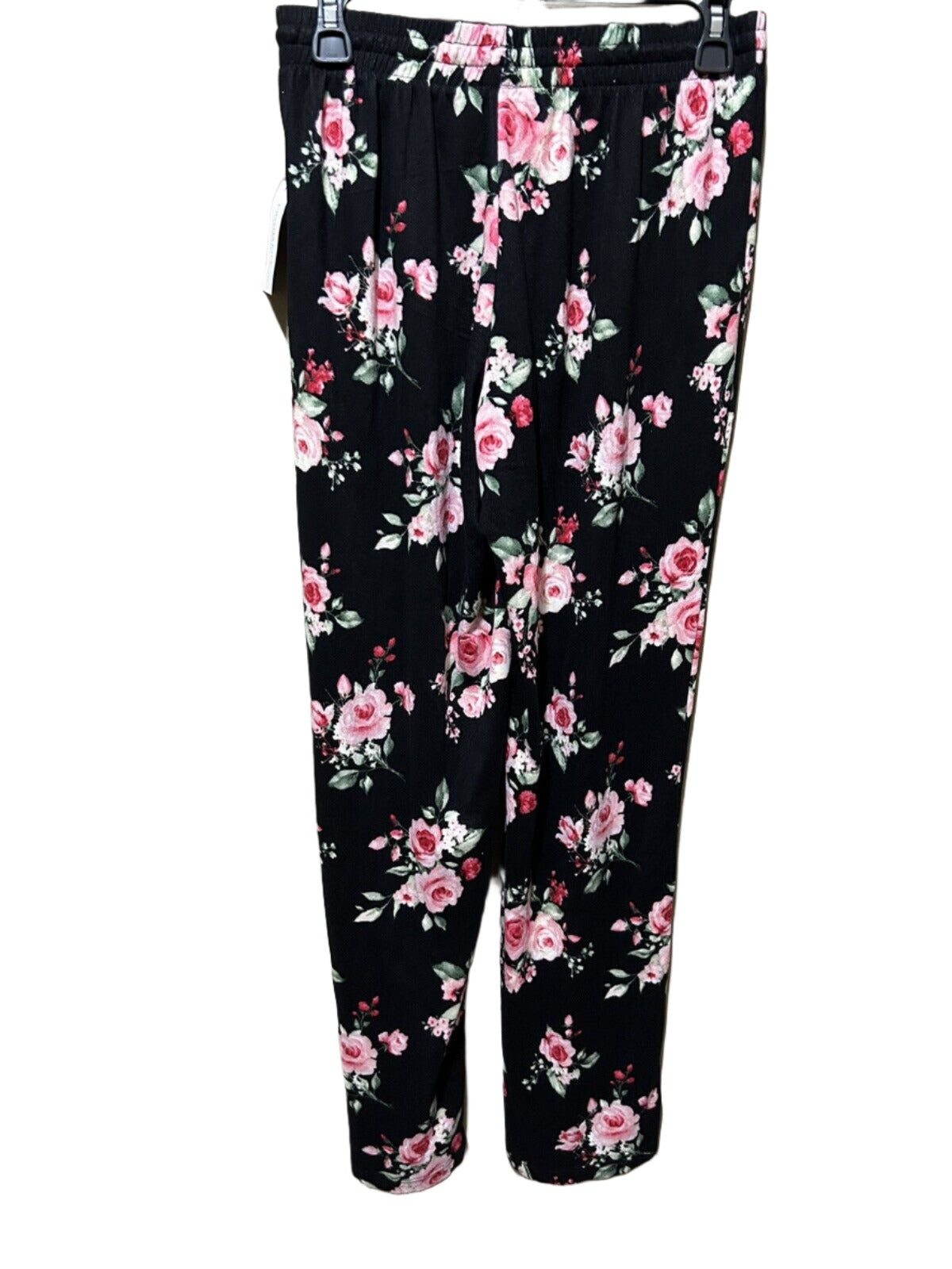 Women’s Cotton Cropped Pajama Pants Blue Floral Stretch Charter Club