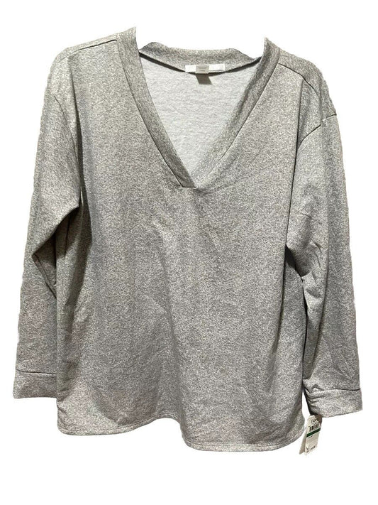 Flora Heather Grey Women’s Long Sleeve Pajama Top