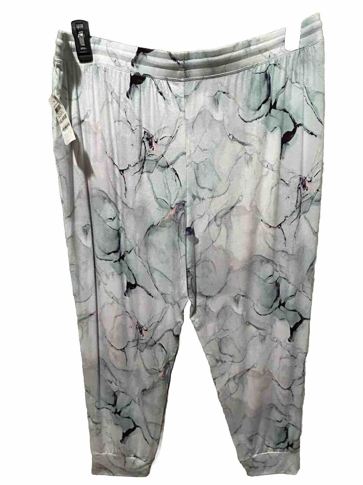 Alfani Intimates Women's Plus Size Printed Pajama Pants Marble Dusty