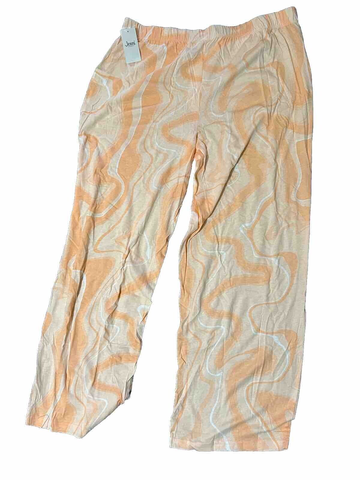 Jenni Women’s Plus Size Juicy Melon Orange Lounge Pajama Pants