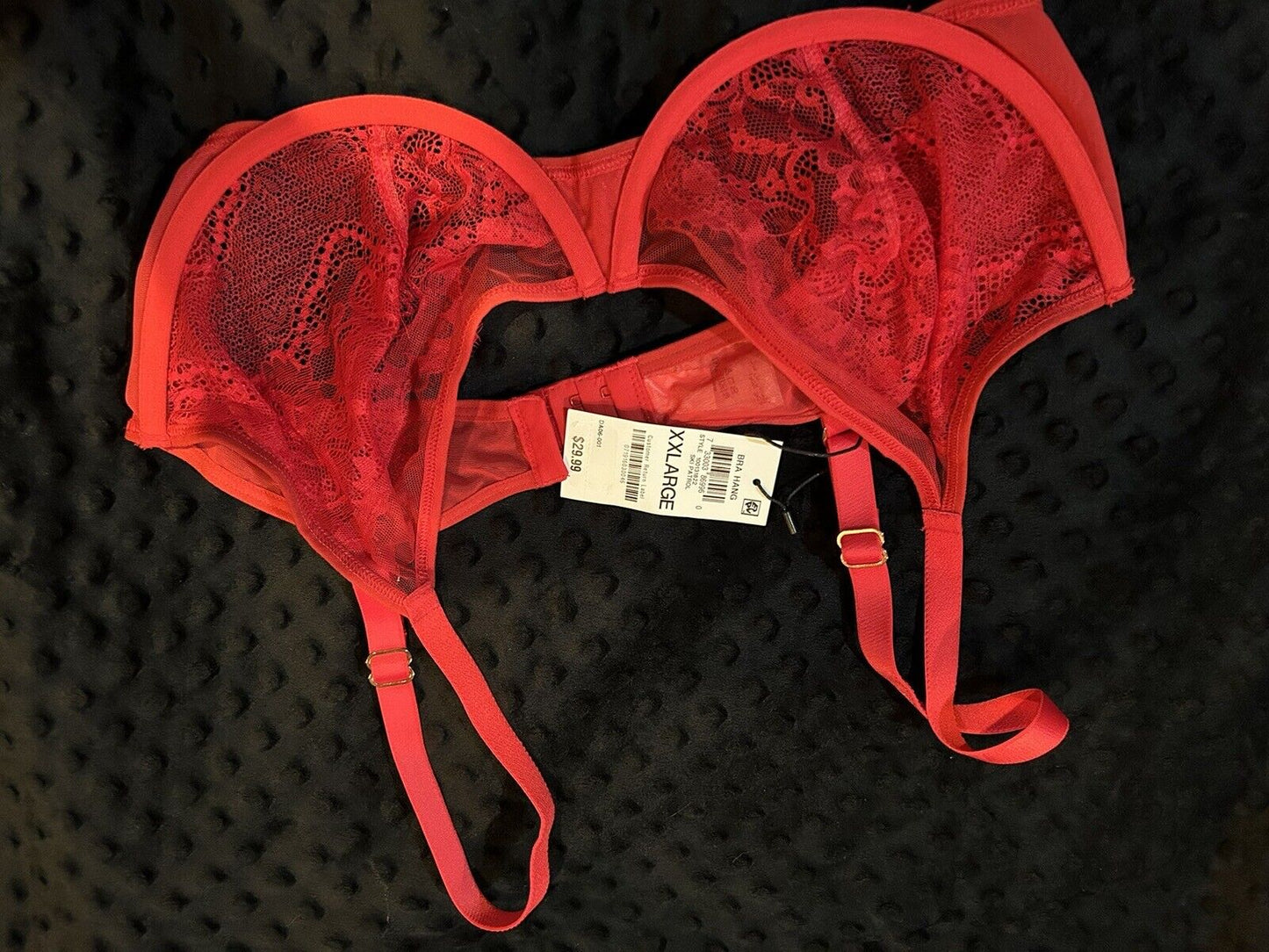 INC International Concepts Underwire Lace Bra Red