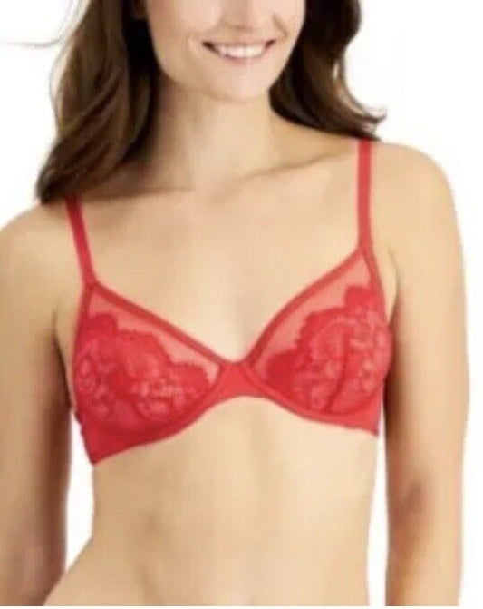 INC International Concepts Underwire Lace Bra Ski Patrol