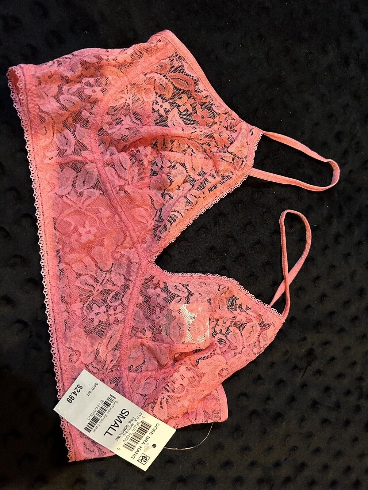 I.N.C. INTERNATIONAL CONCEPTS Women's Lace Bralette Lingerie Pink Gemstone