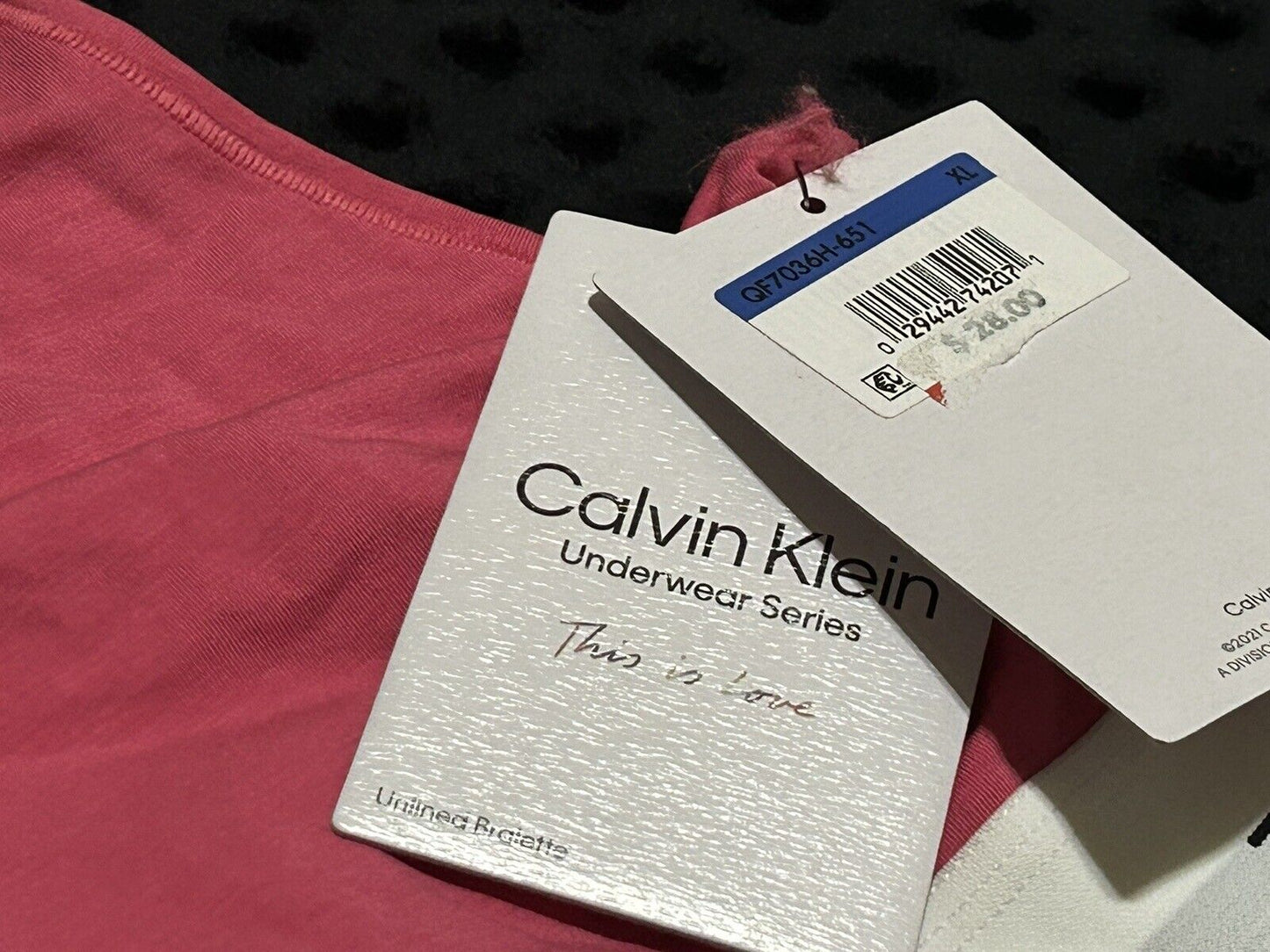 Calvin Klein Women's Plus Cotton This Is Love Unlined Bralette