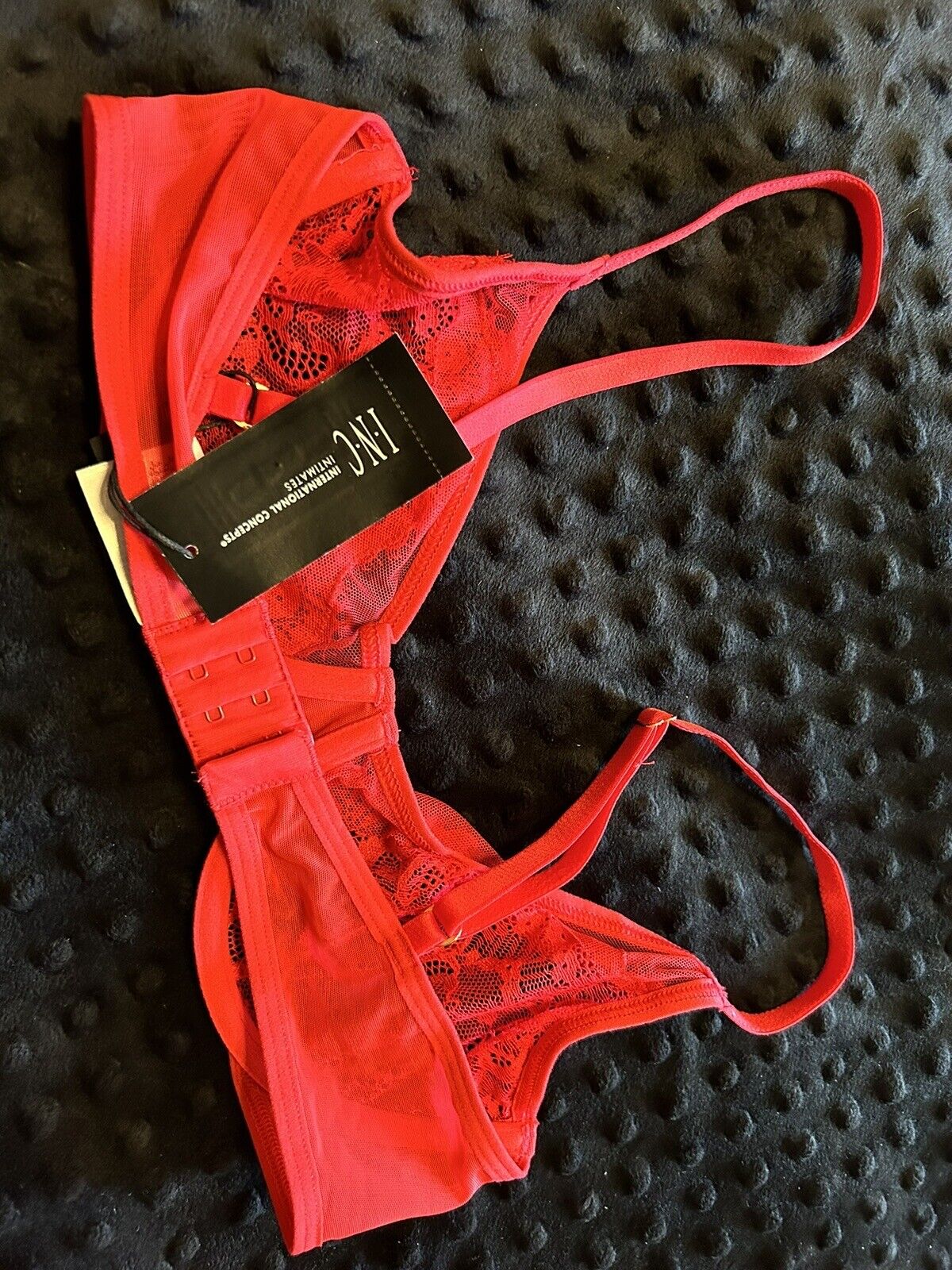 INC INTERNATIONAL CONCEPTS Underwire Lace Bra Sky Patrol Red