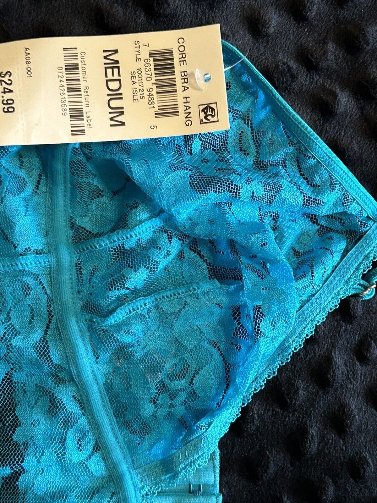 INC International Concepts Women's Floral Lace Bralette, Seal Isle Aqua