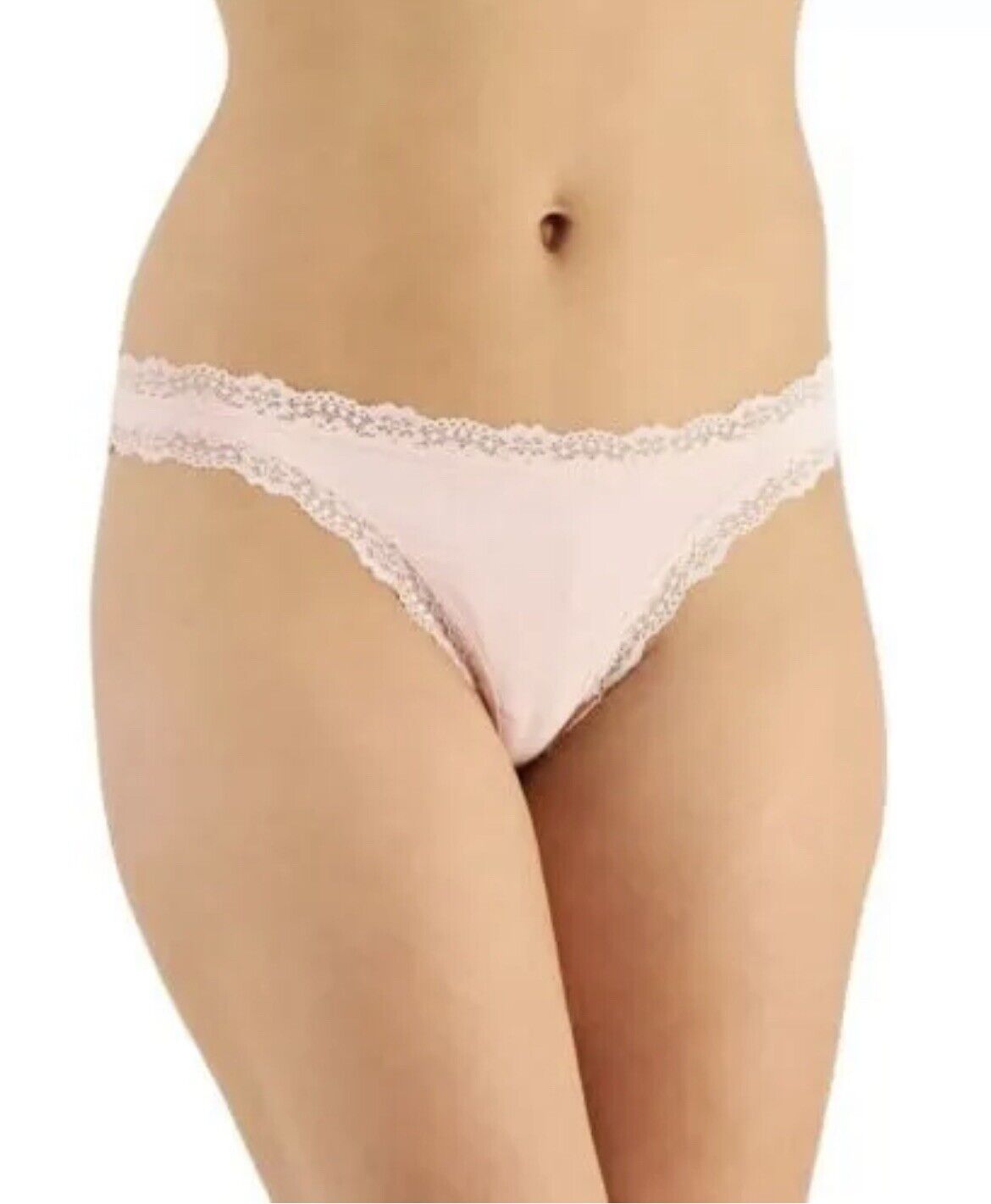 Jenni Women’s Lace-Trim Thong Underwear Soft Stretch