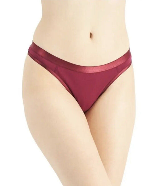 JENNI Women's Plum Wine Thong Panties Underwear