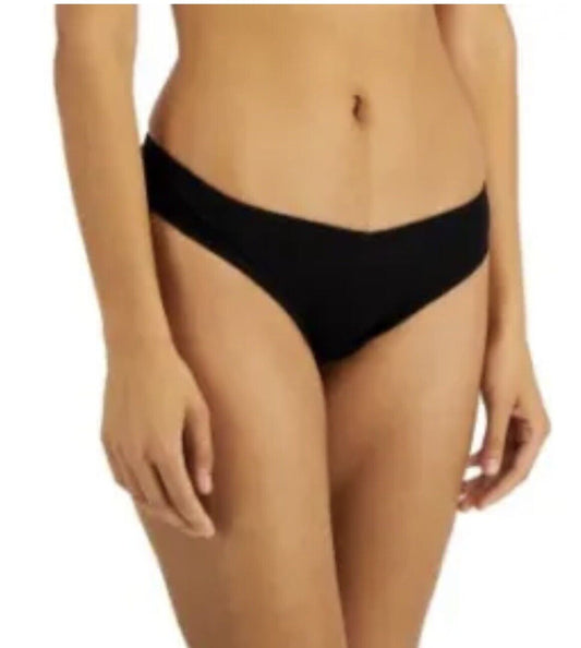 Jenni Women's Ribbed Thong-Black Plus Size Underwear
