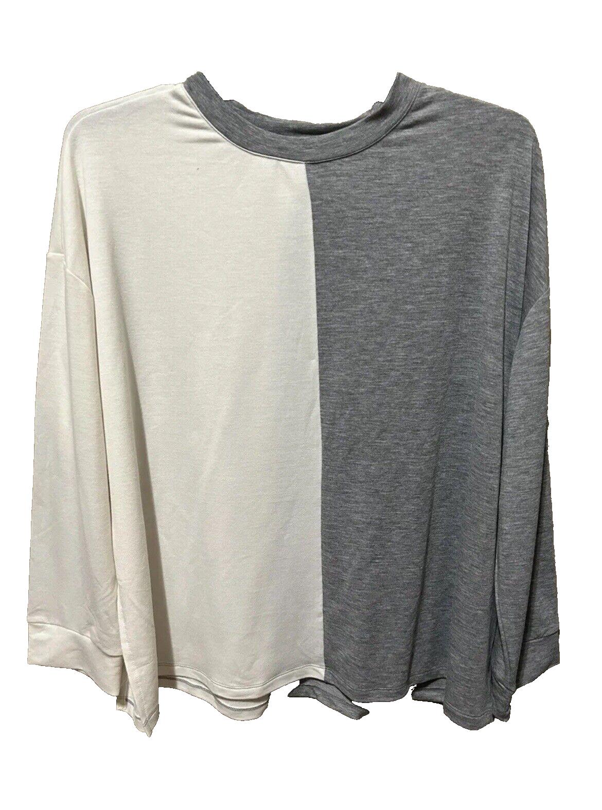 Refinery 29 Grey Heather Pajama Lounge Top