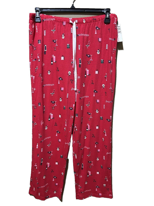 HUE Women’s Printed Knit Capri Pajama Sleep Pants