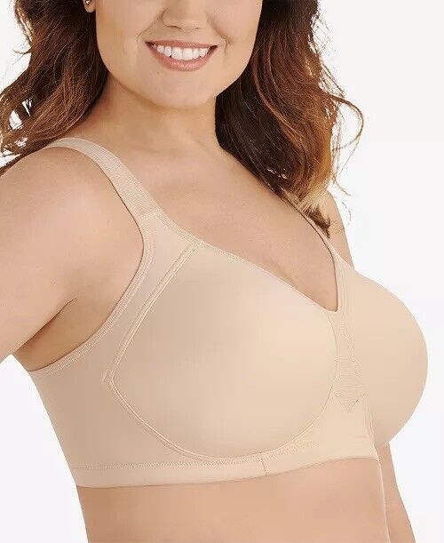 NWT Vanity Fair Women's Full Figure Wireless Sports Bra Nude