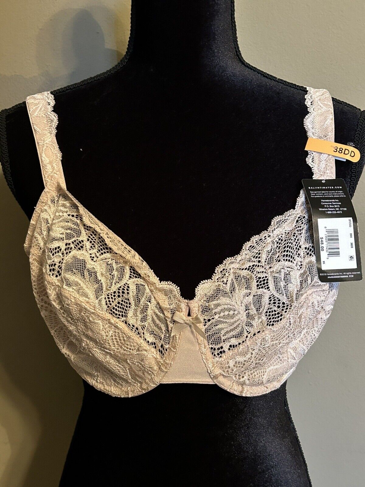 Bali Lift Lace Desire Lightly Lined Underwire Bra 39DD