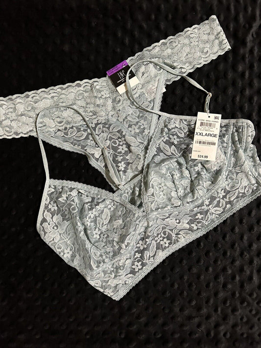 INC International Concepts 2 Piece Lace Panty Bralette Set NWT Dark Forest