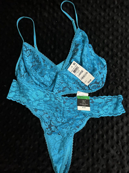 INC Lace Thong Bralette Set NWT Sea Isle