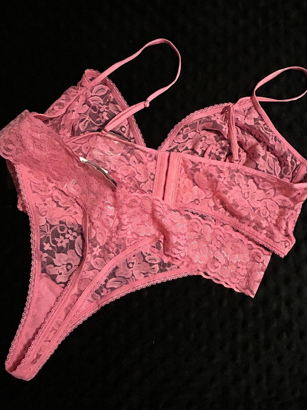 INC Lace Thong Bralette Set Pink Gemstone