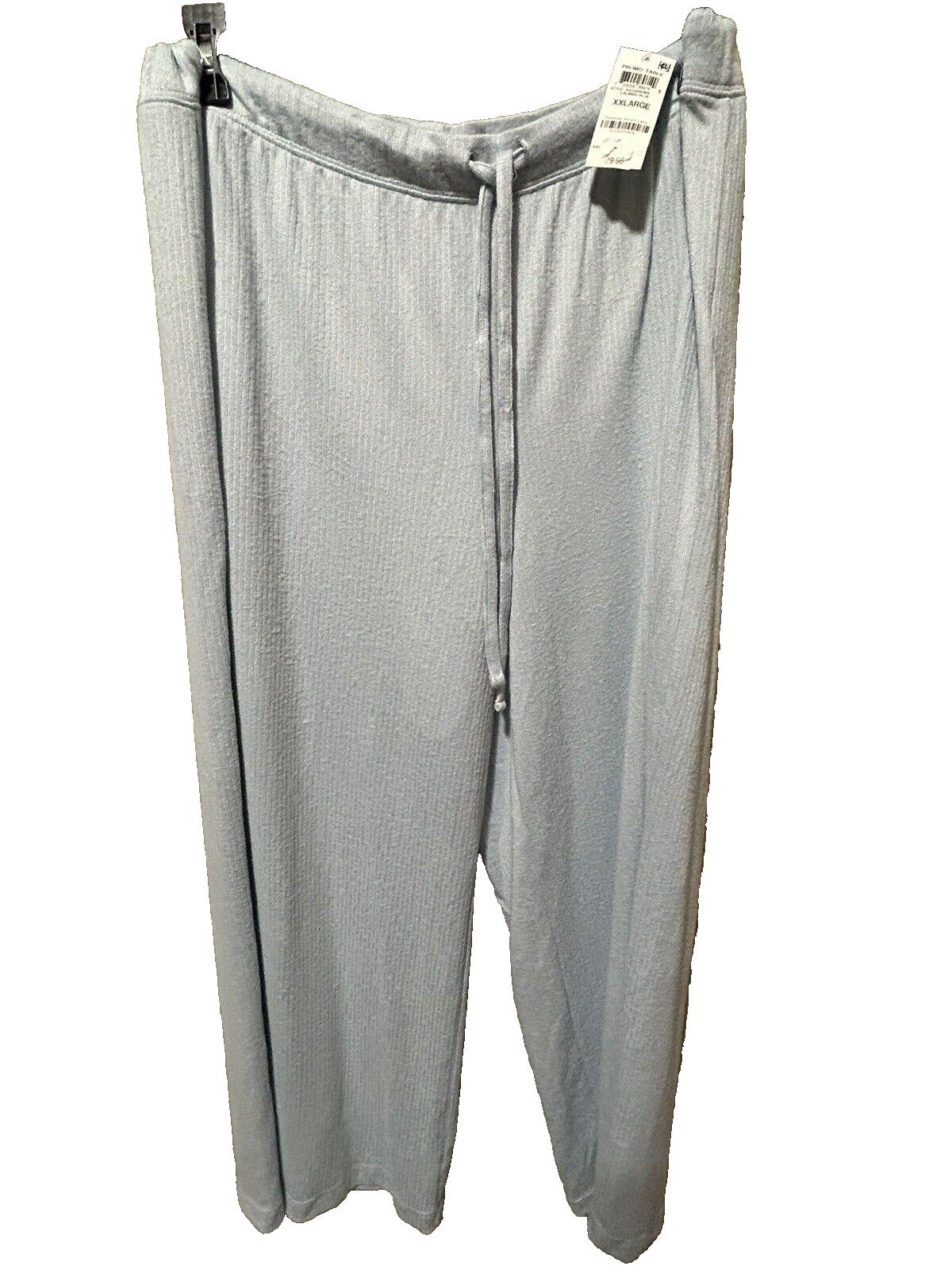 Jenni Women’s Ribbed Calming Blue Pajama Pants Plus Size