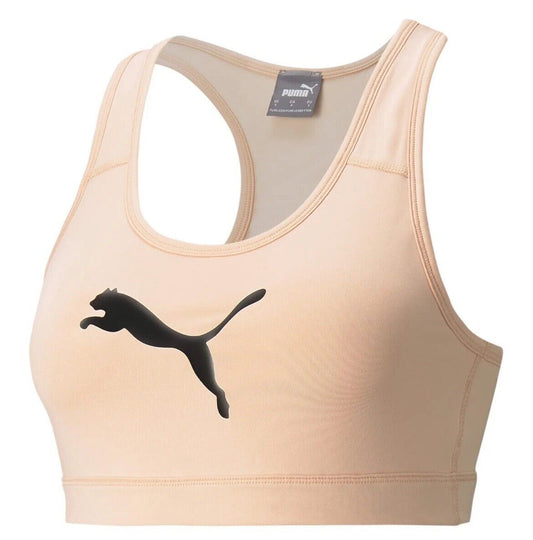 PUMA Women's Mid Impact 4 Keeps Bra Peach