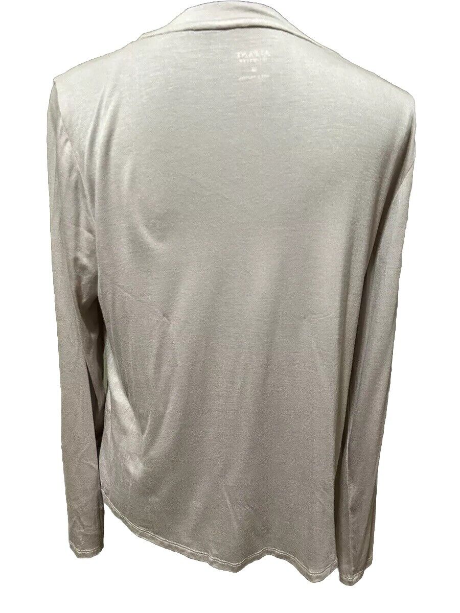 Alfani Intimates Gray Rose Pocket V-Neck Long Sleeve Women's Pajama Top