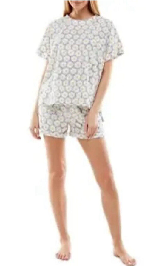 Roudelain Women’s Two Piece Terry Cloth Pajama Lounge Set Tradewinds
