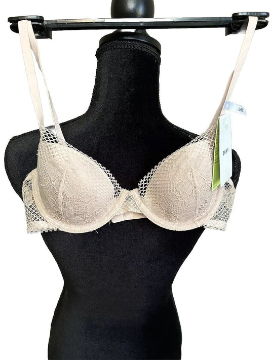 New Women’s DKNY Modern Sheer Lace Unlined Demi Bra