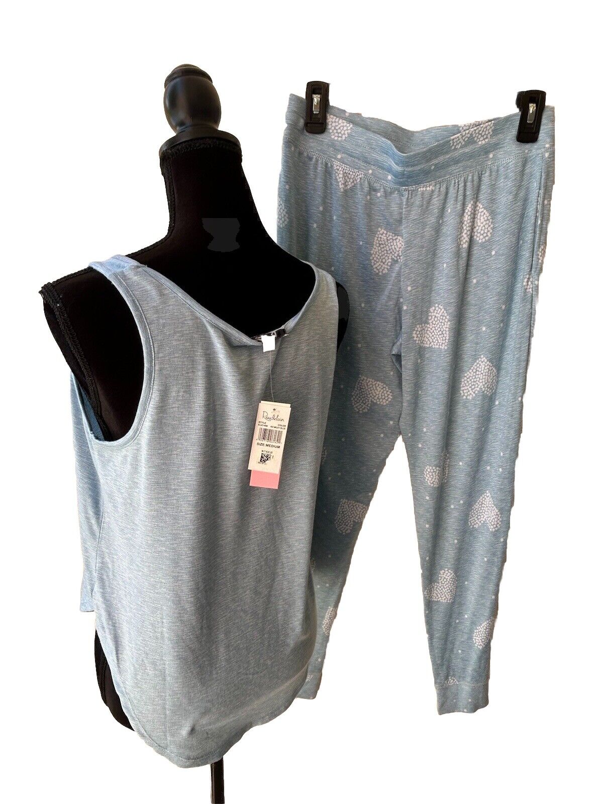 Roudelains Ultra Soft Women’s Two Piece Light Blue Whisperluxe Pajama Set