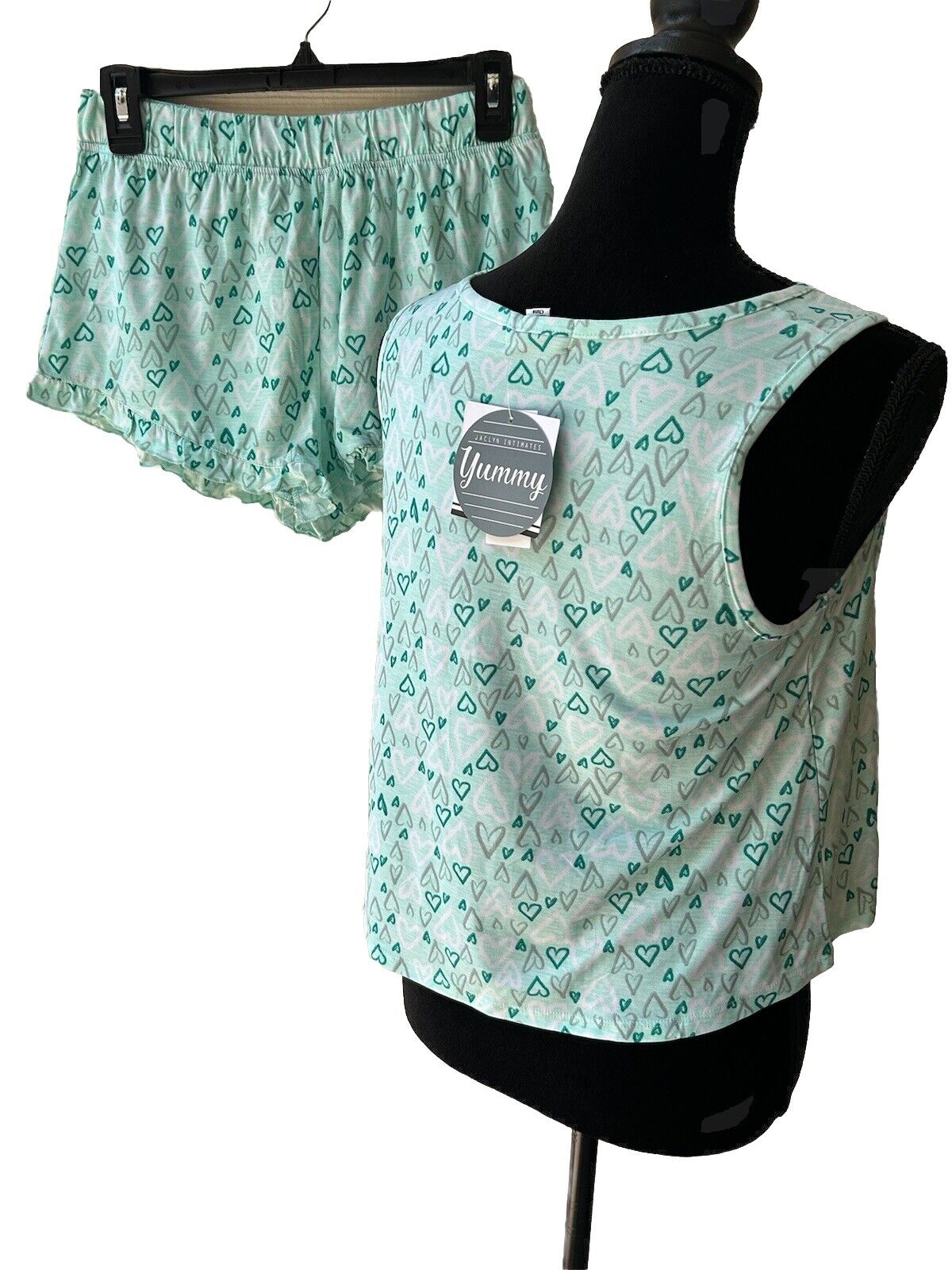 Roudelain Women’s Bay Green Yummy 2 Piece Short Pajama Set