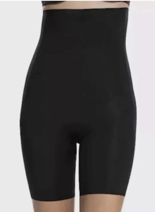 Spanx Black Thinstincts High-Waisted Mid-Thigh Short