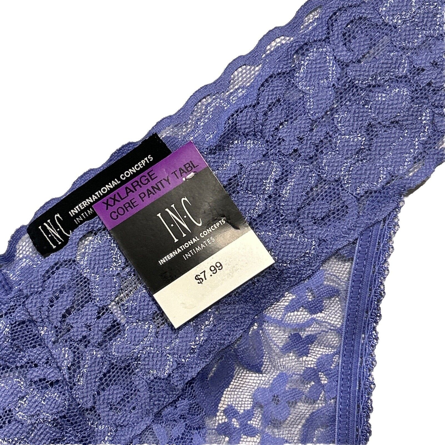 Inc International Concepts Women’s Lace Thong Underwear Lingerie Lolite Blue